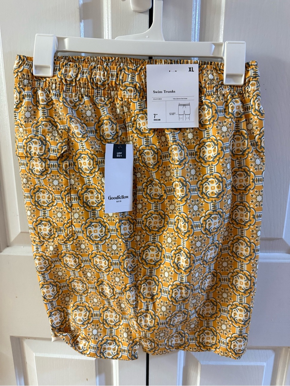 Men's 7" Swim Trunks Goodfellow & Co XL Gold Medallion NWT
